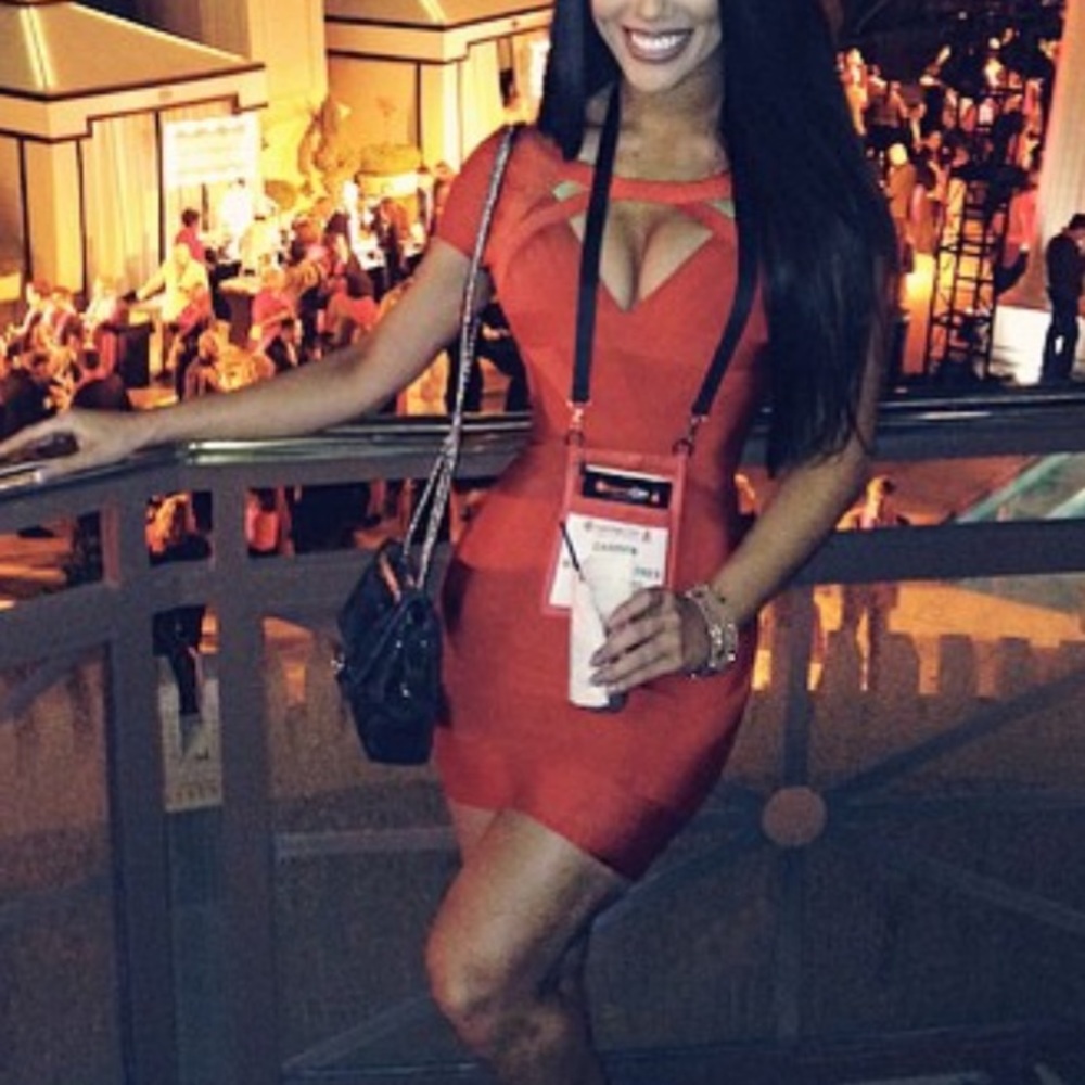 Red bandage dress XS